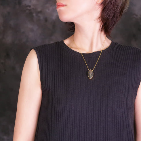 ネックレス 天然石 マーキス チェーン アンリファインド ANTICO ANC022