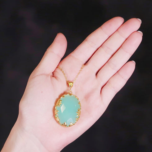 ネックレス 天然石 オーバル チェーン アンリファインド ANTICO ANC025