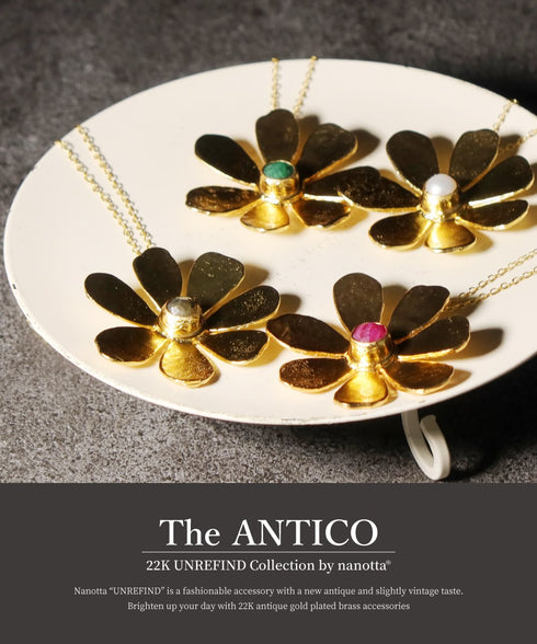 ネックレス 天然石 チェーン 花 アンリファインド ANTICO ANC026