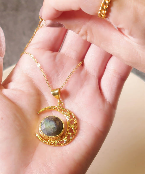 ネックレス 天然石 ラウンド チェーン 透かし オリエンタル アンリファインド ANTICO ANC028