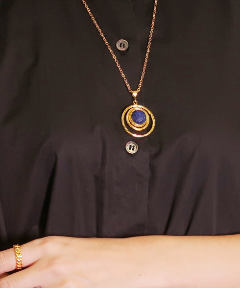 ネックレス 天然石 ラウンド チェーン アンリファインド ANTICO ANC030