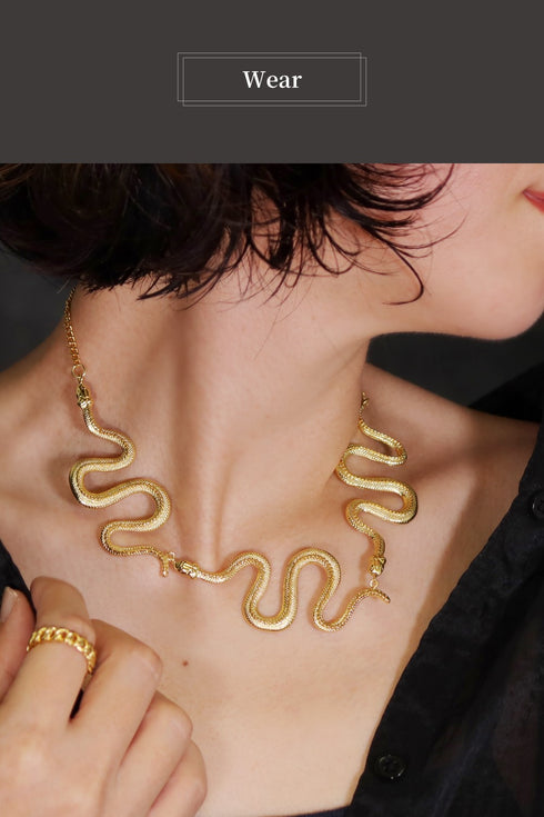 ネックレス キヘイ チェーン スネーク 蛇 ANTICO ANC034