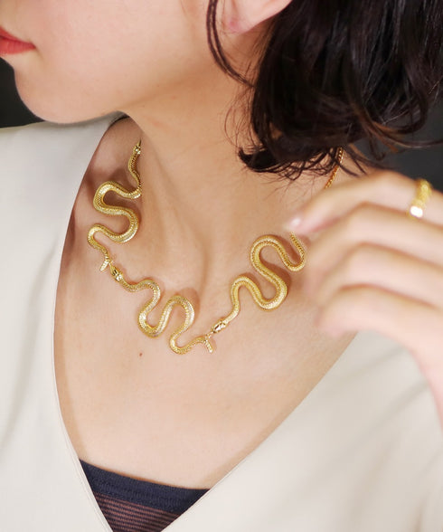 ネックレス キヘイ チェーン スネーク 蛇 ANTICO ANC034