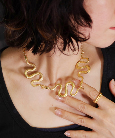 ネックレス キヘイ チェーン スネーク 蛇 ANTICO ANC034