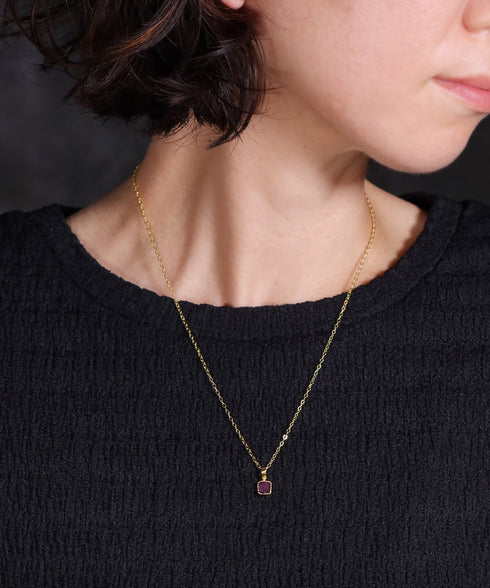 ネックレス 天然石 スクエア チェーン アンリファインド ANTICO ANC037