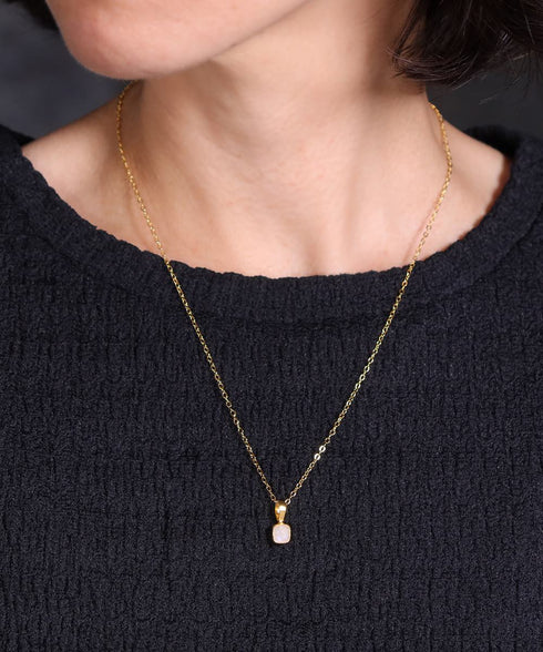 ネックレス 天然石 スクエア チェーン アンリファインド ANTICO ANC037