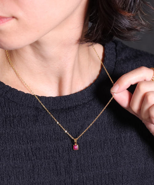 ネックレス 天然石 スクエア チェーン アンリファインド ANTICO ANC037