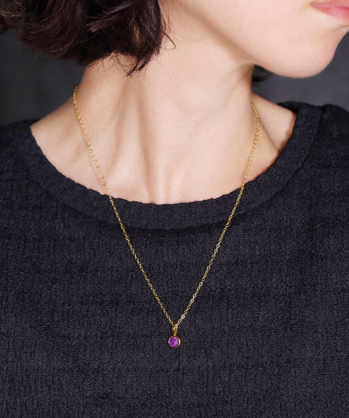 ネックレス 天然石 ラウンド チェーン アンリファインド ANTICO ANC038