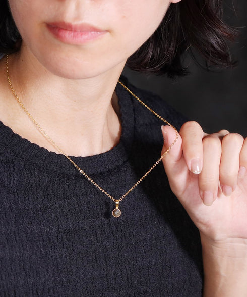 ネックレス 天然石 ラウンド チェーン アンリファインド ANTICO ANC038