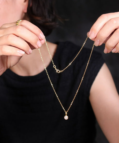 ネックレス 天然石 ラウンド チェーン アンリファインド ANTICO ANC038