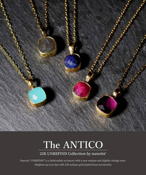 ネックレス 天然石 スクエア チェーン アンリファインド ANTICO ANC042