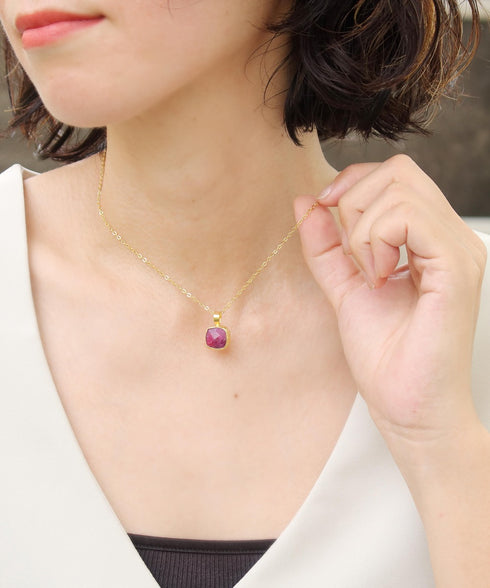 ネックレス 天然石 スクエア チェーン アンリファインド ANTICO ANC042