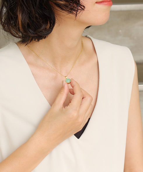 ネックレス 天然石 ラウンド チェーン アンリファインド ANTICO ANC043