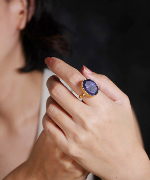 リング 指輪 天然石 オーバル アンリファインド ANTICO ARN001