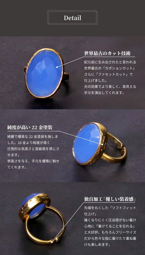 リング 指輪 天然石 オーバル アンリファインド ANTICO ARN002