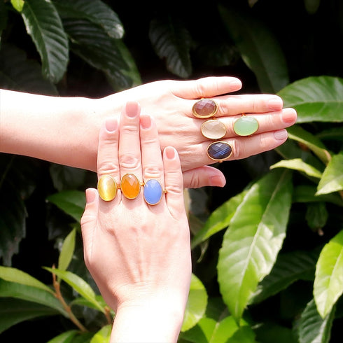 リング 指輪 天然石 オーバル アンリファインド ANTICO ARN002