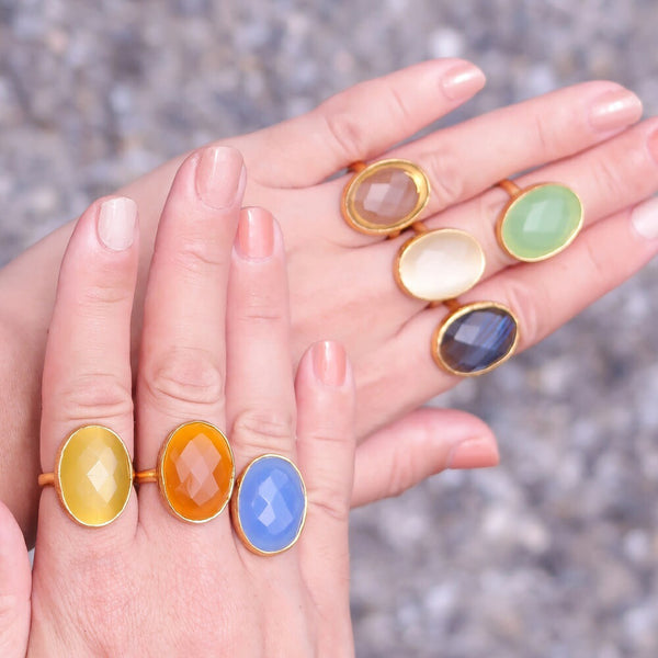 ナノッタ 指輪 ブルーカルセドニー ARN002-BLUECH