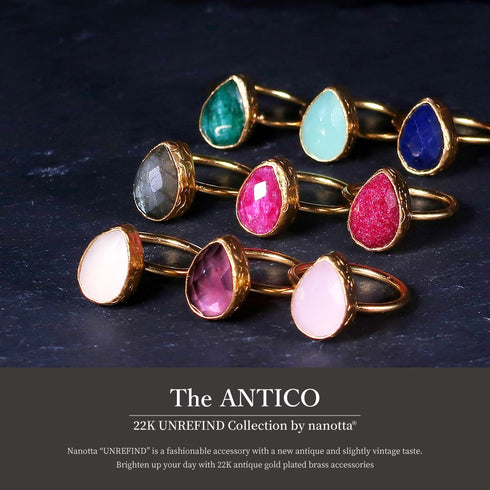 リング 指輪 天然石 ティアドロップ アンリファインド ANTICO ARN005