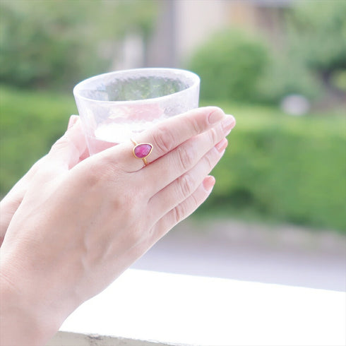 リング 指輪 天然石 ティアドロップ アンリファインド ANTICO ARN005