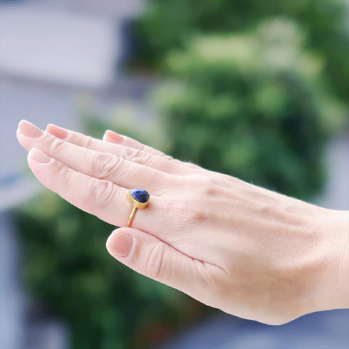 リング 指輪 天然石 ティアドロップ アンリファインド ANTICO ARN005