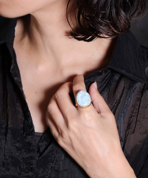 リング 指輪 天然石 オーバル アンリファインド ANTICO ARN006