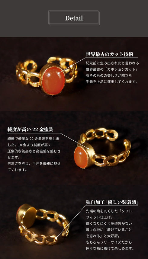 リング 指輪 天然石 オーバル アンリファインド ANTICO ARN007