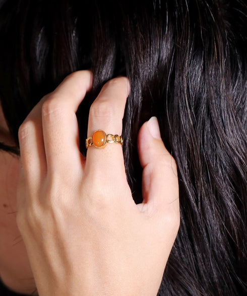 リング 指輪 天然石 オーバル アンリファインド ANTICO ARN007