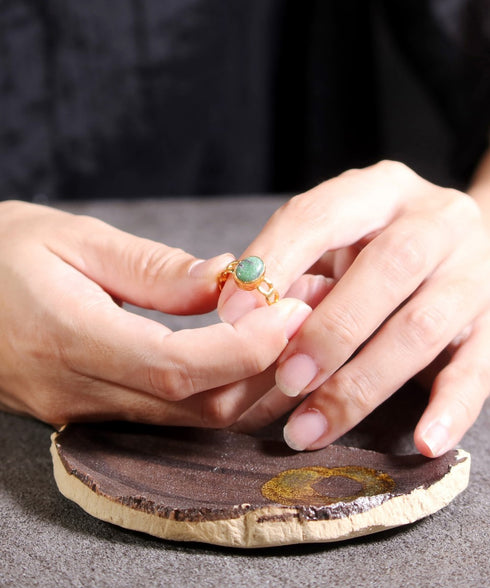 リング 指輪 天然石 オーバル アンリファインド ANTICO ARN007