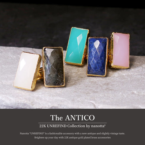 リング 指輪 天然石 スクエア アンリファインド ANTICO ARN013