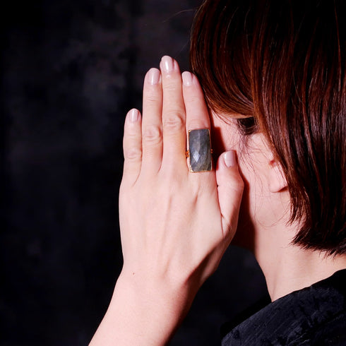 リング 指輪 天然石 スクエア アンリファインド ANTICO ARN013