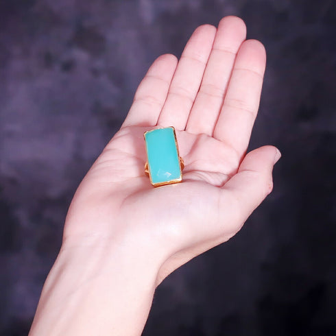 リング 指輪 天然石 スクエア アンリファインド ANTICO ARN013