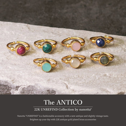 リング 指輪 天然石 ラウンド アンリファインド ANTICO ARN016
