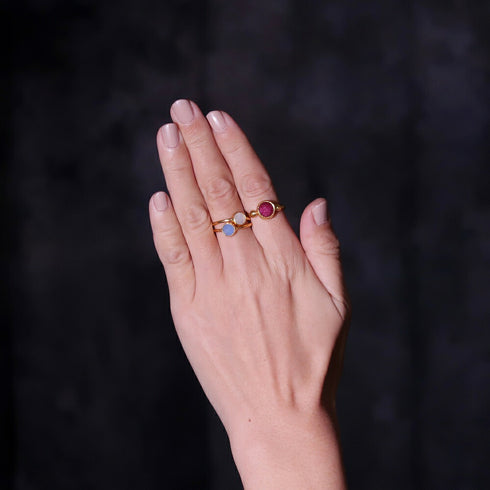 リング 指輪 天然石 ラウンド アンリファインド ANTICO ARN016