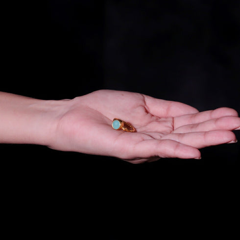 リング 指輪 天然石 ラウンド アンリファインド ANTICO ARN016