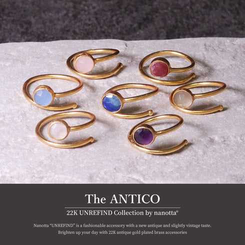 リング 指輪 天然石 ラウンド アンリファインド ANTICO ARN022
