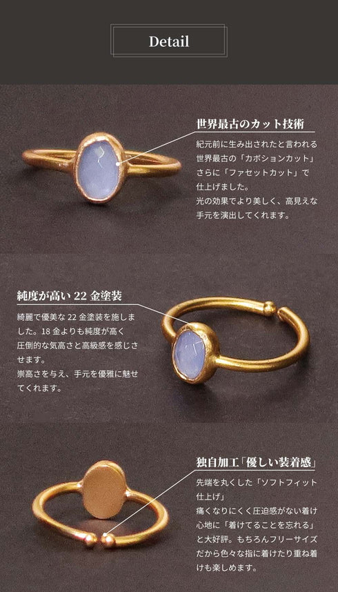 リング 指輪 天然石 オーバル アンリファインド ANTICO ARN024