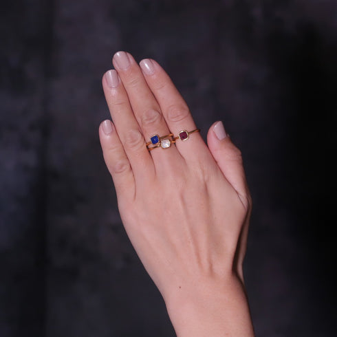 リング 指輪 天然石 スクエア アンリファインド ANTICO ARN025