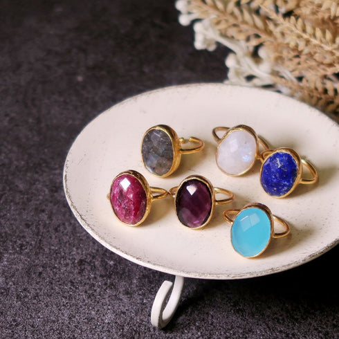 リング 指輪 天然石 オーバル アンリファインド ANTICO ARN027