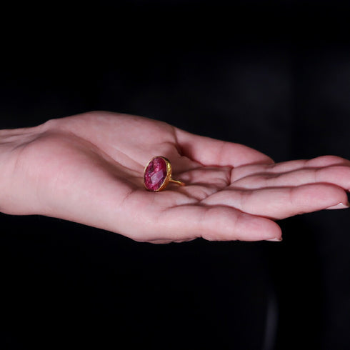 リング 指輪 天然石 オーバル アンリファインド ANTICO ARN027