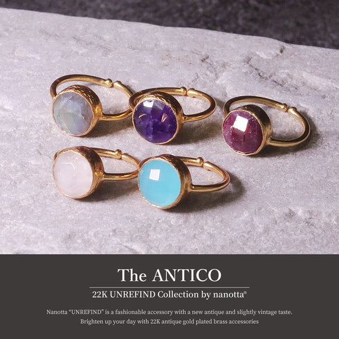 リング 指輪 天然石 ラウンド アンリファインド ANTICO ARN028