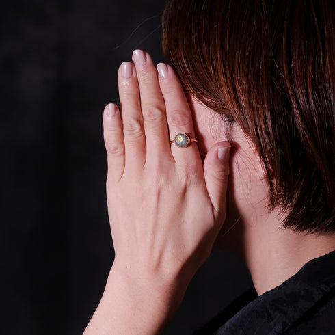 リング 指輪 天然石 ラウンド アンリファインド ANTICO ARN028