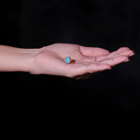 リング 指輪 天然石 トリリアント 三角 アンリファインド ANTICO ARN029