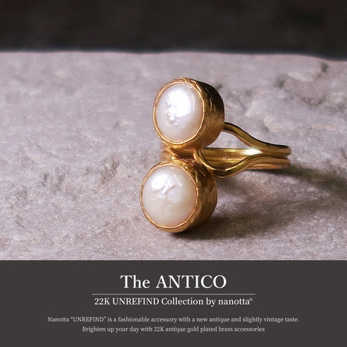 リング 指輪 天然石 パール ラウンド アンリファインド ANTICO ARN032