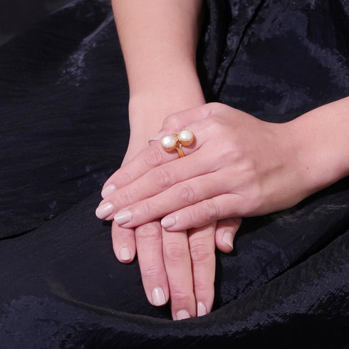 リング 指輪 天然石 パール ラウンド アンリファインド ANTICO ARN032