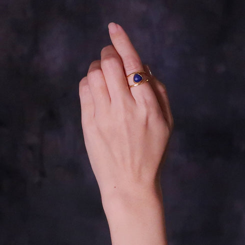 リング 指輪 天然石 トリリアント 三角 アンリファインド ANTICO ARN038