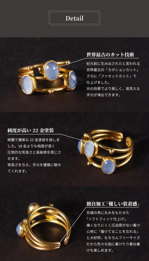 リング 指輪 天然石 オーバル アンリファインド ANTICO ARN040