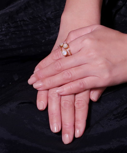 リング 指輪 天然石 ラウンド アンリファインド ANTICO ARN041