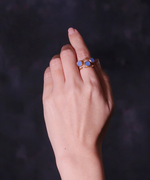 リング 指輪 天然石 ラウンド アンリファインド ANTICO ARN041