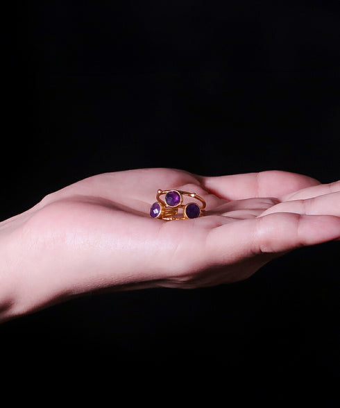 リング 指輪 天然石 ラウンド アンリファインド ANTICO ARN041