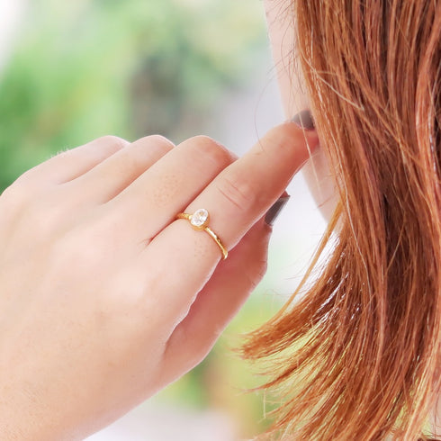 リング 指輪 オーバル ビューティフルジルコニア ANTICO ARN046